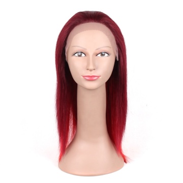 20" Lace front human hair wig, red lace front wig human hair
