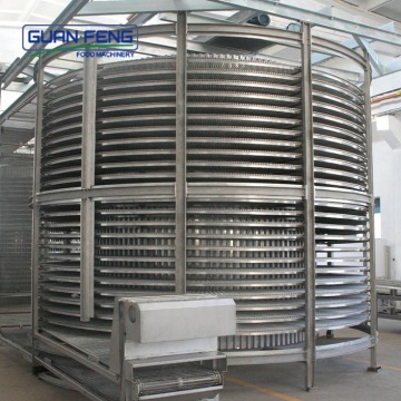Spiral Freezer Conveyor Belt Meat and Fish Freezing Equipment