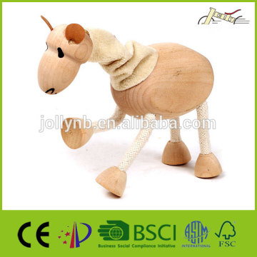 Camel Shape Animal Wooden Sculptures for Children Education Toy