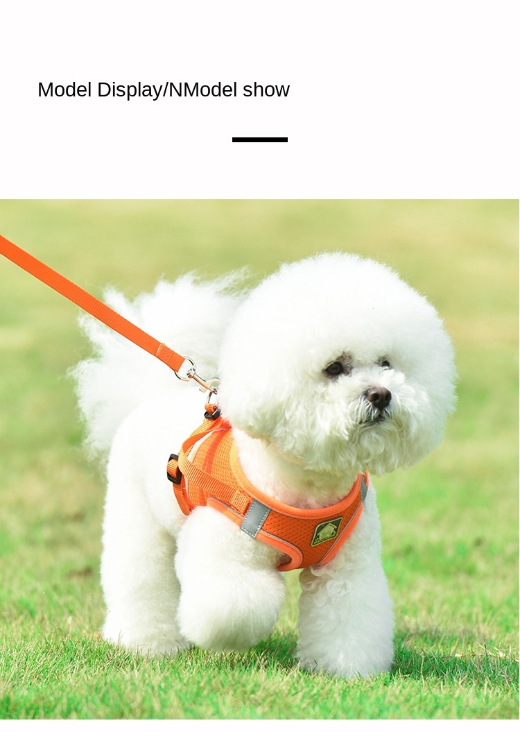 The New Pet Harness Vest-Style Dog Hand Holding Rope Reflective Breathable Dog Rope Dog Chain