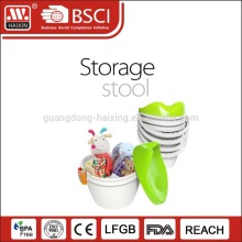 Fashion new plastic stool /household usage plastic baby stackable step chair /storage stool with handle