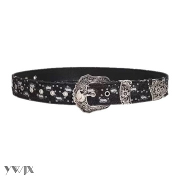 Y2K Retro Carved Denim Belt