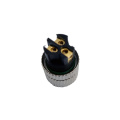 Conector femenino de 3 polos de metal recto M8