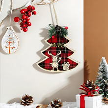 Hot Sale Christmas Tree Hanging Ornament Wooden Christmas For Christmas Decoration