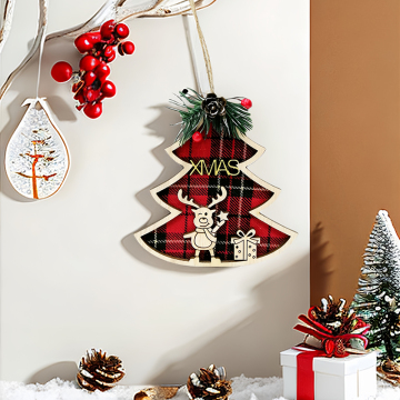 Hot Sale Christmas Tree Hanging Ornament Wooden Christmas For Christmas Decoration