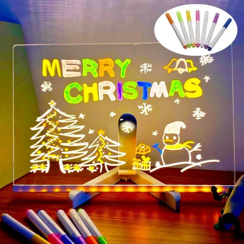 Creative LED Light Drawing Board for Home Decor Message Board