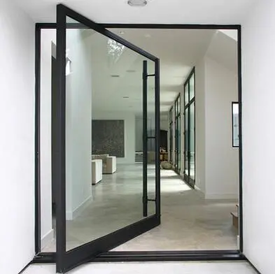Cheap Aluminum Glass Interior Center Pivot Door