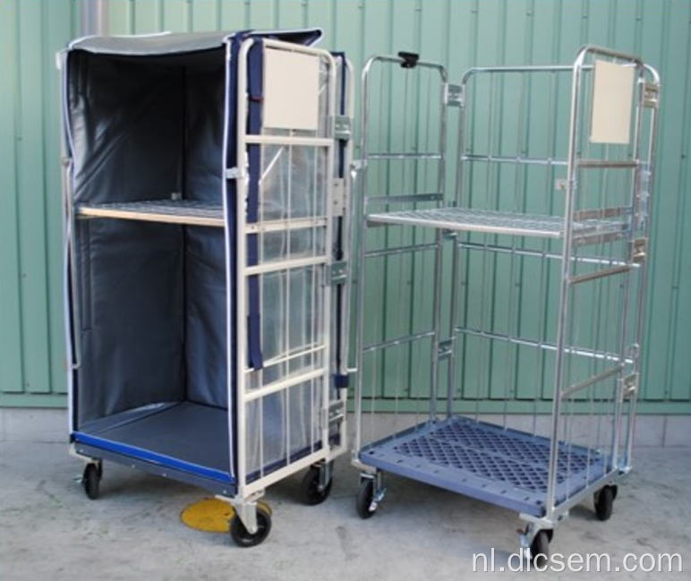 Logistiek magazijn Hand Push Turnover -trolley