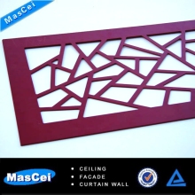 Red pop designs in hall