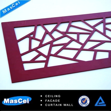 Red pop designs in hall