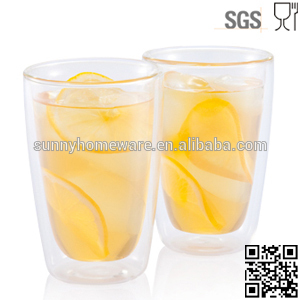 pyrex double walled glass