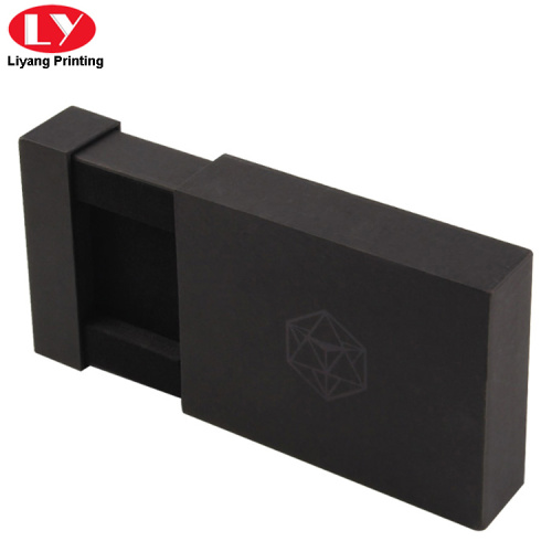 Printed Luxury Of Black Drawer Box With Foam