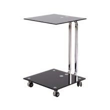 Cheap glass coffee table with wheels