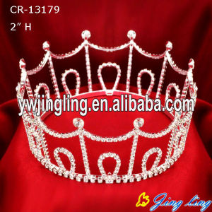 Beauty Queen Full Round Rhinestone Boy Crowns