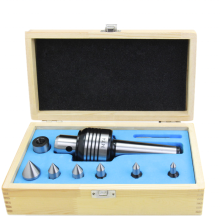 MT4-7pcs Live Centers: Multi-Point Revolving Center with Interchangeable Tips for Lathes