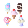 Süße Harz Eiscreme Charms Sommer Essen Eis am Stiel Lollipop Flat Back Charms für Telefonzelle Ornament