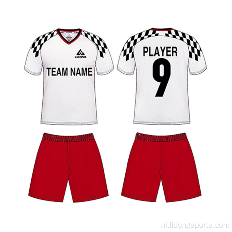 Ontwerp voetbalteam training uniformen aangepaste voetbal jerseys