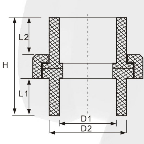 NBR5648 Pasokan Air Upvc Union Warna Abu-abu