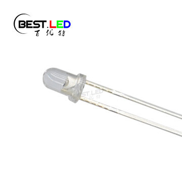 3mm White LED Diode Lights Clear Flat Transparent