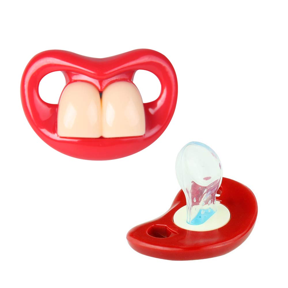 Funny Cute Red Lip Bpa Free ABS Baby Custom Pacifier