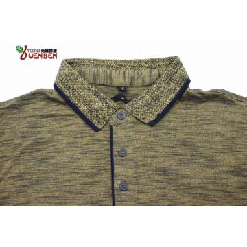 PK fiammato da uomo con colletto jacquard manica corta