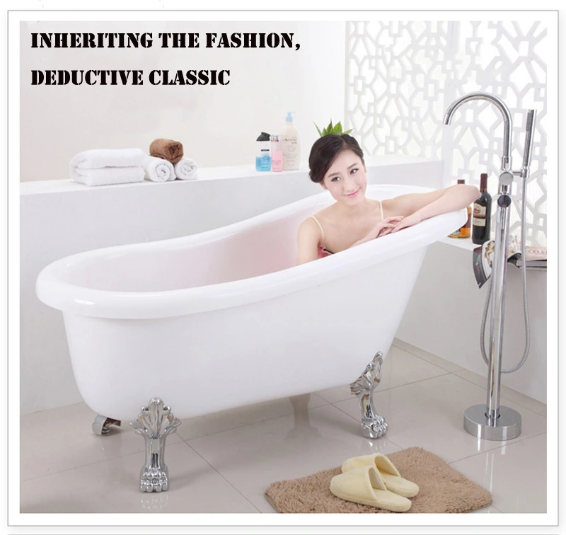 Modern Elegant Design Free Stand Royal Deep Soaking 1.6m Bathtub