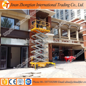 China factory supply scissor lift movable scissor lift hydraulic aerial lifting platform