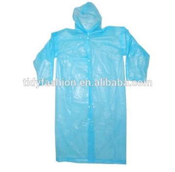 Unisex Cheap PE Disposable Plastic Raincoats