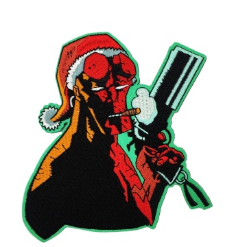 custom twill fabric sewing iron on embroidered patch