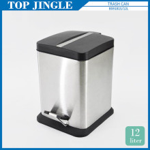 Commercial Stainless Steel Square Pedal Waste Bin (12L)