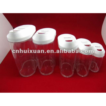 5pcs set plastic airtight canister