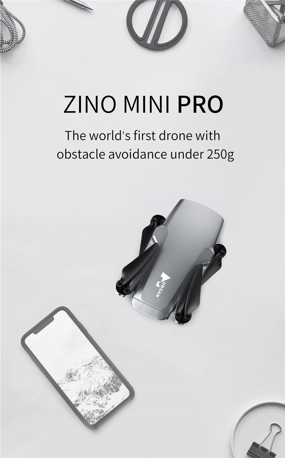 249g obstacle Sensing Hubsan ZINO Mini PRO drone 6x zoom with nigh vision hubsan new drone