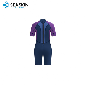 Seaskin Women 3mm Back Zip Shorty Diving Wetsuits