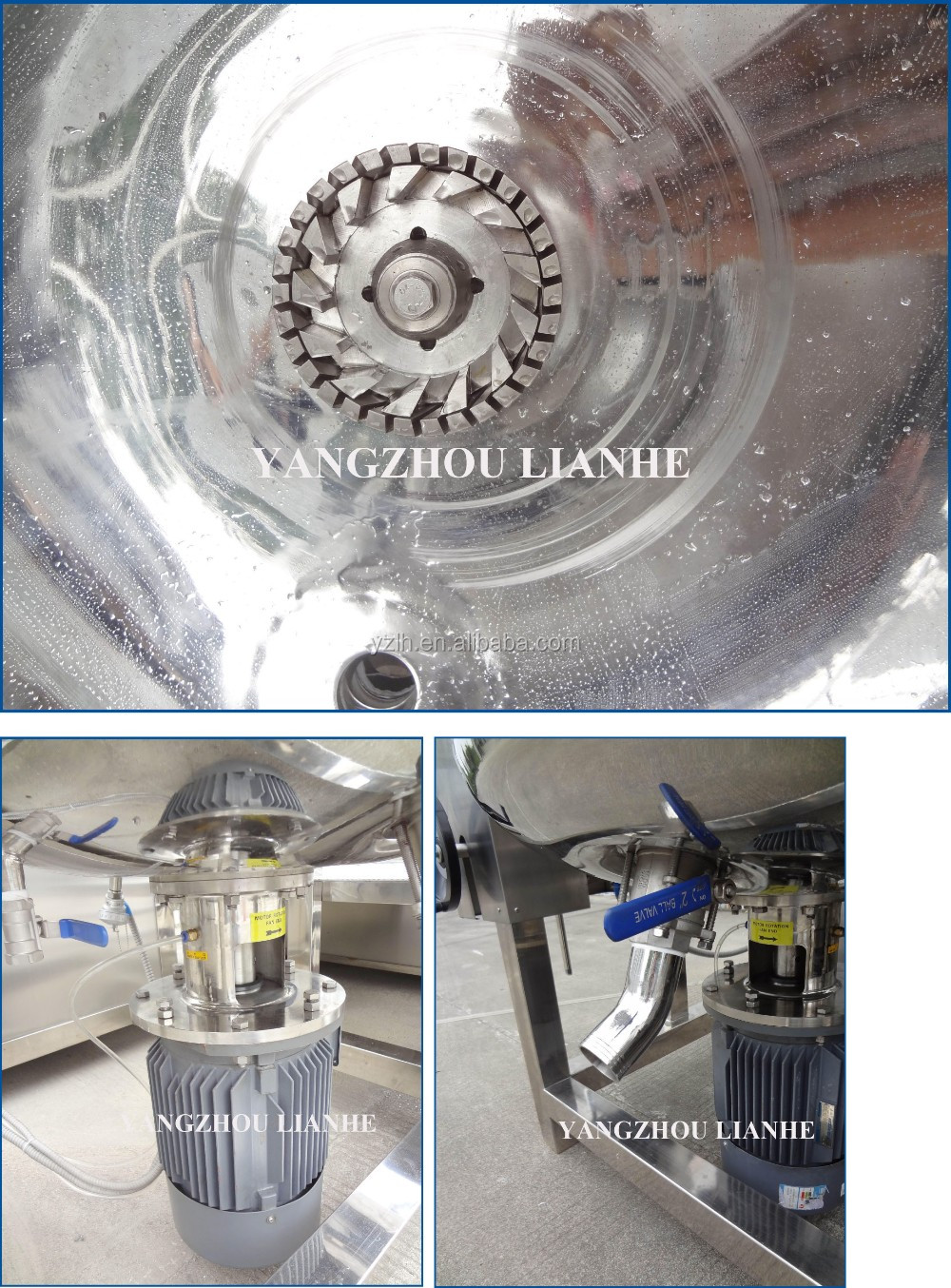 vacuum mixer homogenizer with oil and water preheating tank