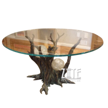 Custom decoration bronze oak tree table base sculpture