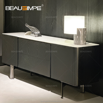 Calacatta Marble Sideboard Smokey Veneer