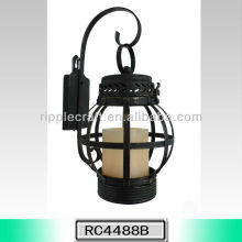 2013 most popular black metal candlestick with lantern