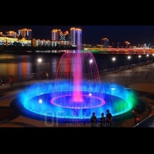 color dancing decrotive garden outdoor water music fountain