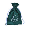 Green Cotton drawstring pouch/packaging bag for jewellery