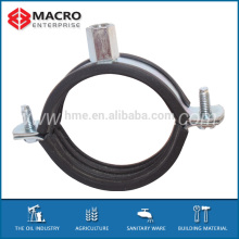 Galvanized Pipe Clamp with Rubber