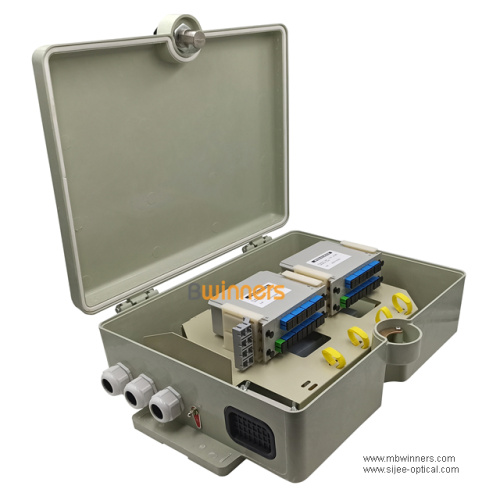 Caja de terminales de fibra al aire libre SMC 2pcs 1X16 Caja de divisor óptico LGX