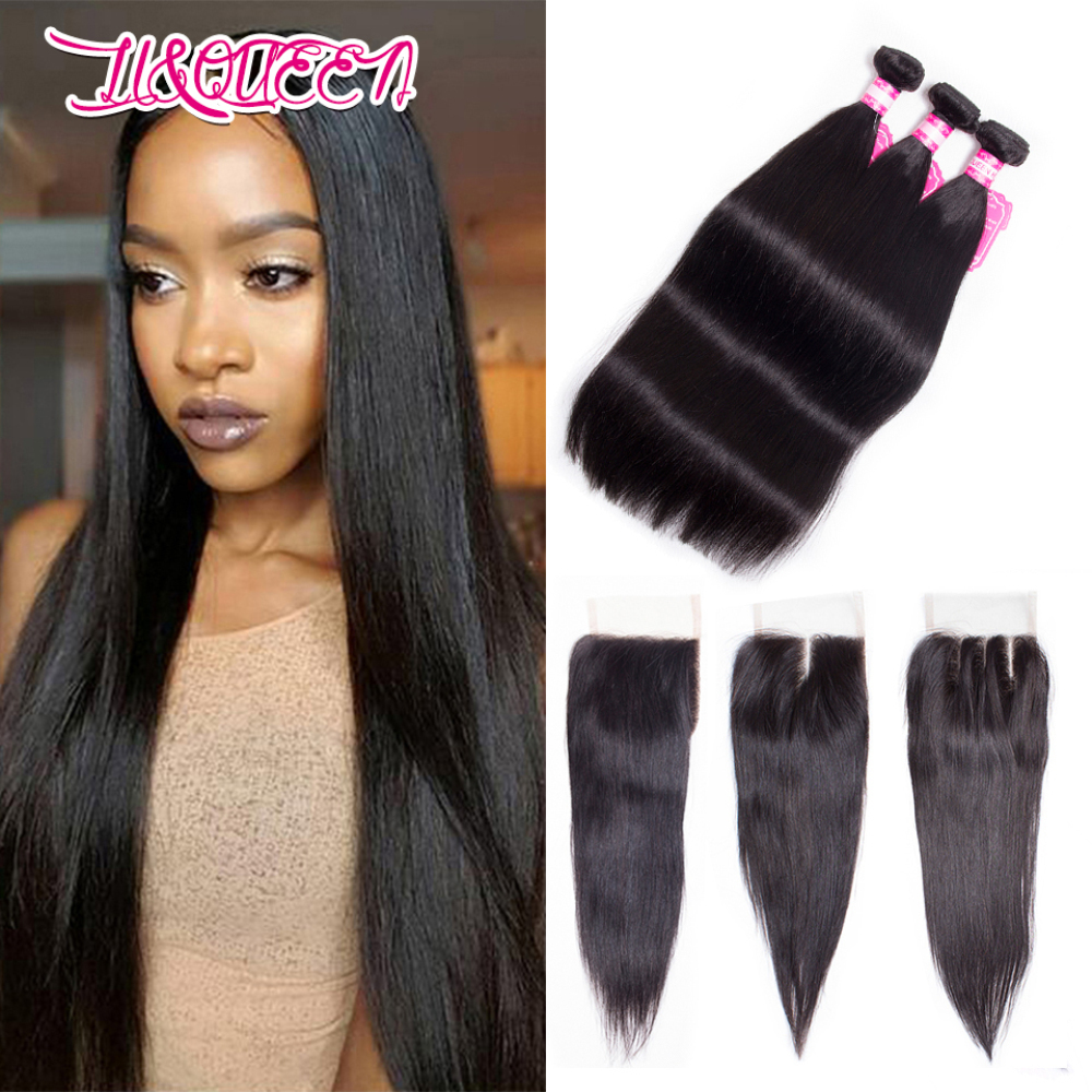 New products 2021 best sellers 4#4 lace closure Straight Peruvian hair bundles with closure