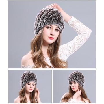 Castor conejo sombrero de piel sombrero de piel invierno femenino