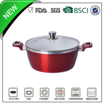 Ceramic coating non-stick indian cooking pot with sprial bottom