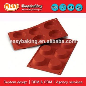 6 Cavities tartelette cake baking pans silicon bakeware