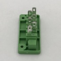 Green through wall male electric plug-in terminal block