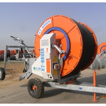 Solar powered hose reel irrigation