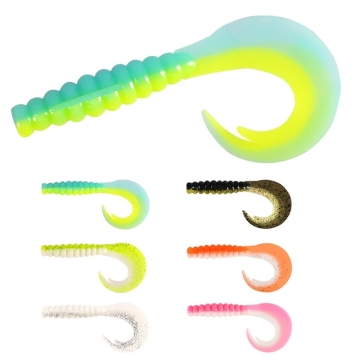 Worms Soft Bait 55mm/75mm Jig Wobblers Fishing Lure