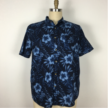 Men polyester cotton Floral Print Custom Shirt