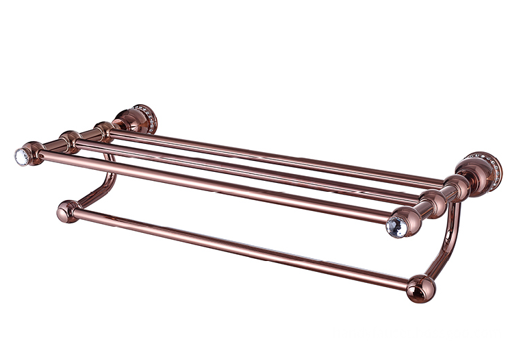 shower brass towel shelf